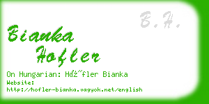 bianka hofler business card